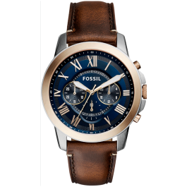 Watch strap Fossil FS5150 Leather Brown 22mm